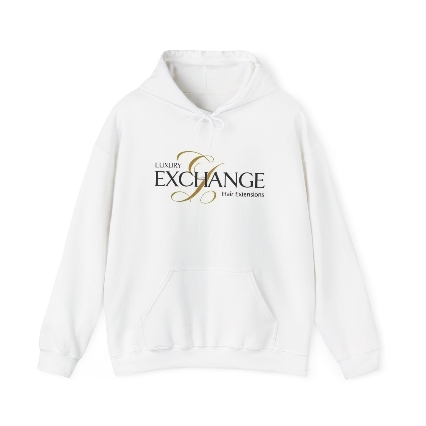Exchange Hair Extensions Hoodie — Luxury Salon Logo Sweatshirt