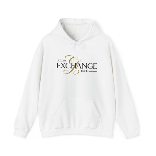 Exchange Hair Extensions Hoodie — Luxury Salon Logo Sweatshirt