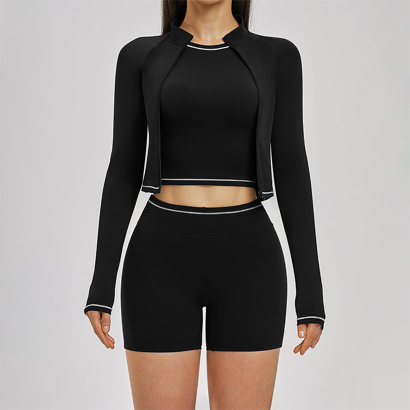 Color Blocked 3-Piece Running Fitness Set