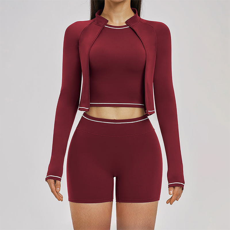 Color Blocked 3-Piece Running Fitness Set